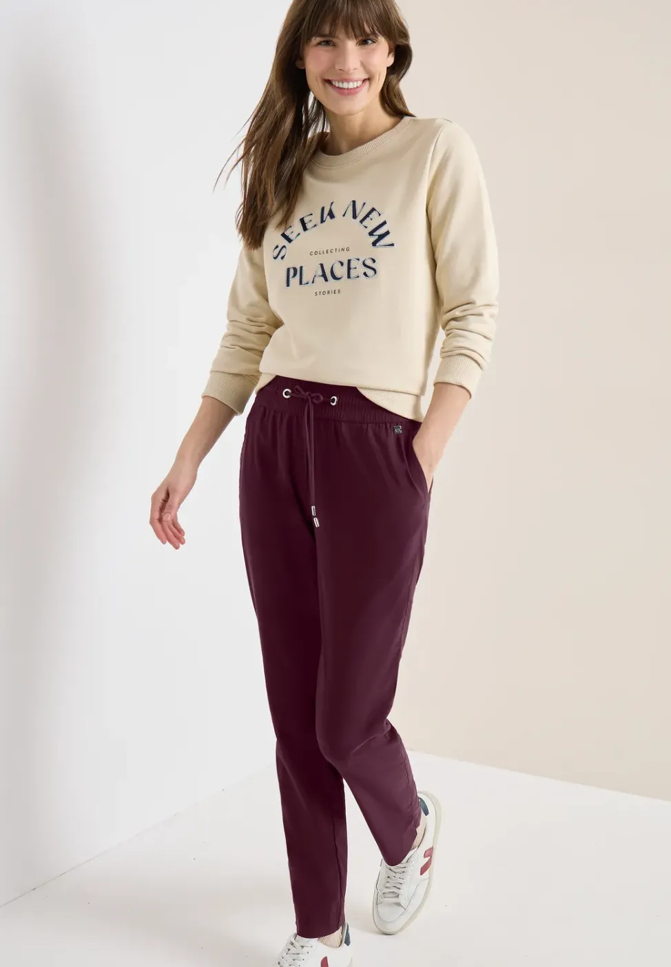 Leichte Hose im Casual Fit mit Stretch