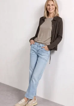 Leichte Langam Jacke in Leinen-Optik