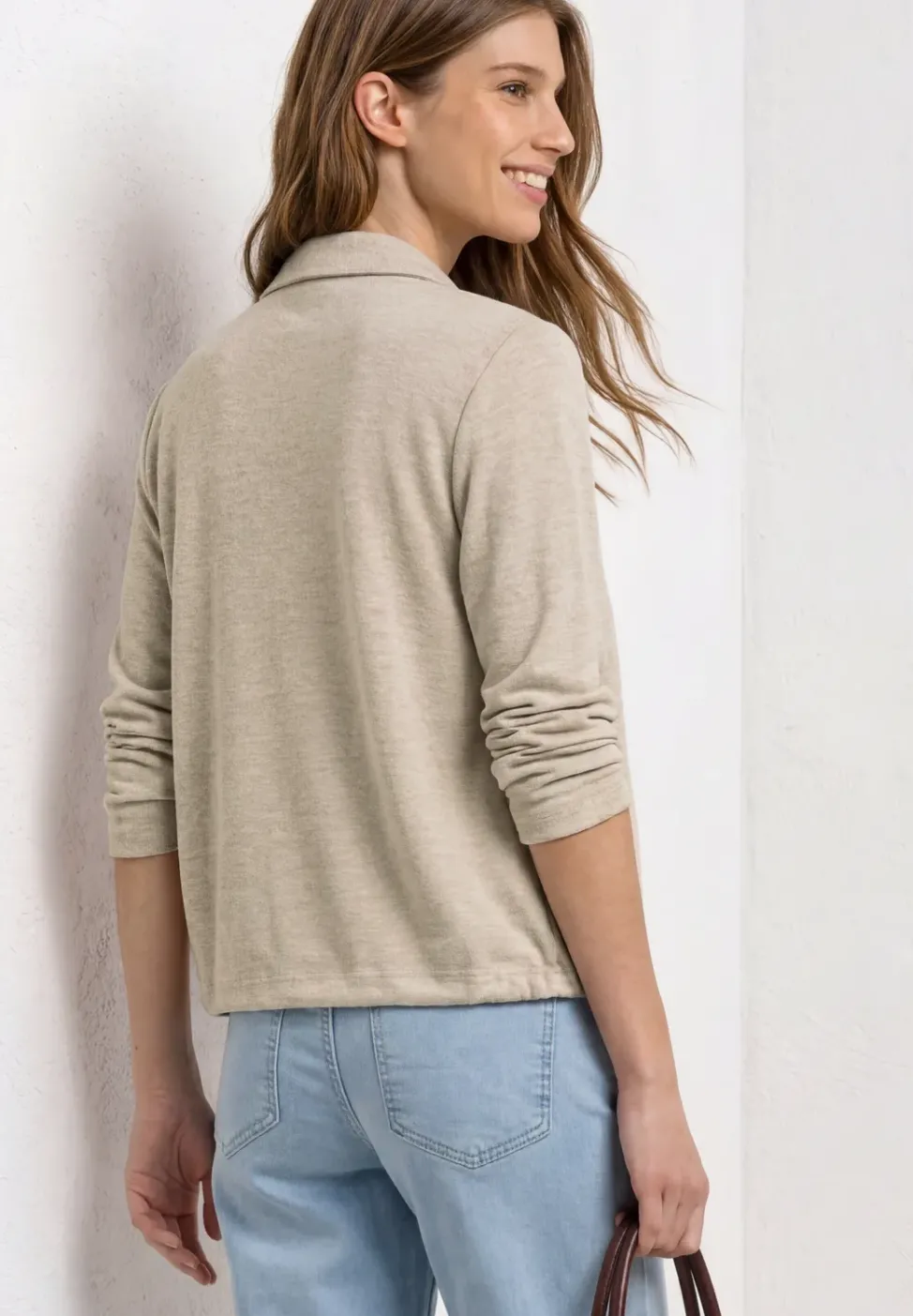 Leichte Langam Jacke in Leinen-Optik