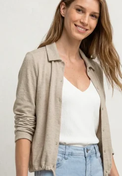 Leichte Langam Jacke in Leinen-Optik