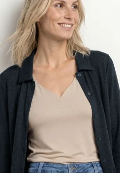 Leichte Langam Jacke in Leinen-Optik