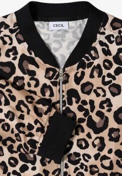 Leichter Blouson mit Zipper und Leo-Print