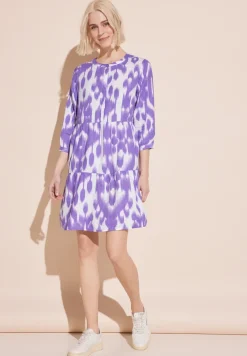 Leinen Kleid mit Print