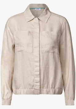 Leinenblouson mit Hemdkragen