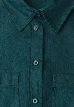 Leinenbluse mit Brusttaschen
