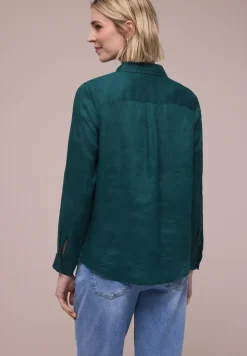 Leinenbluse mit Brusttaschen
