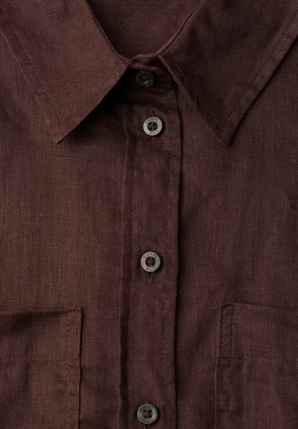 Leinenbluse mit Brusttaschen