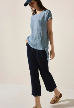 Leinen Chambray-Bluse