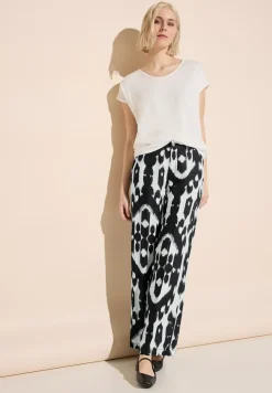 Leinenhose mit Print