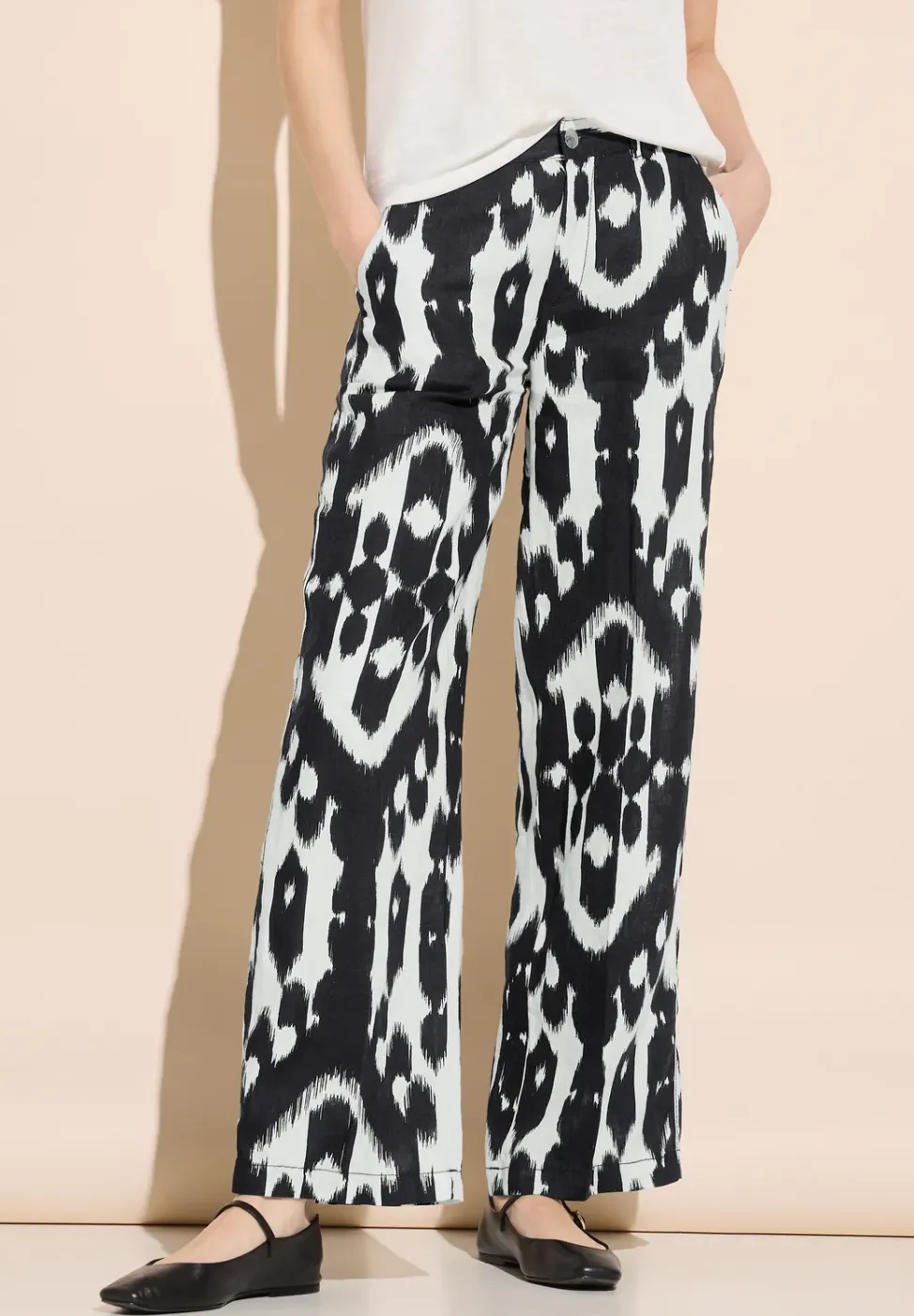 Leinenhose mit Print