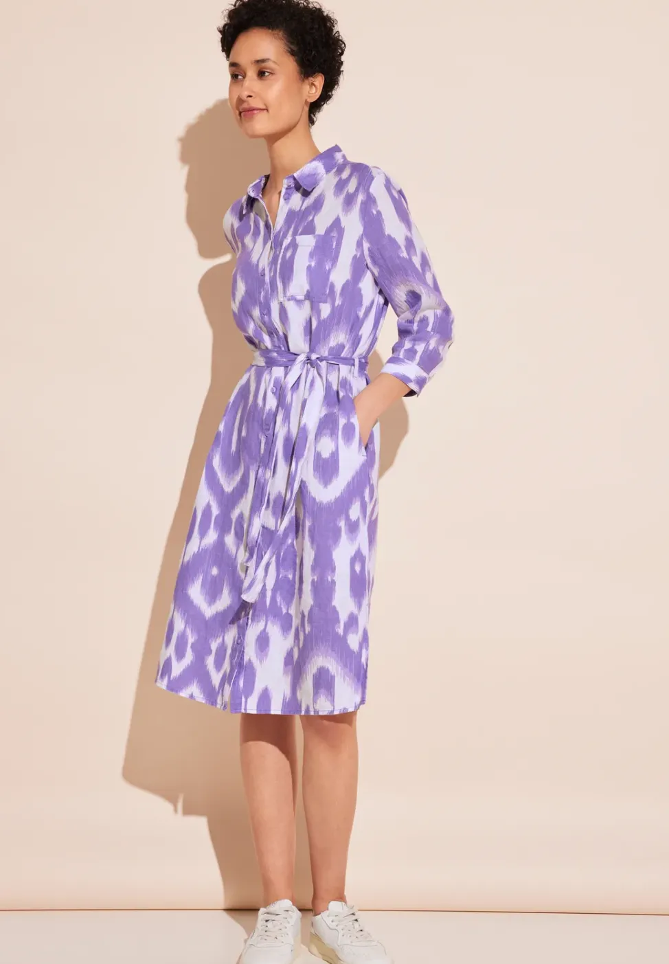 Leinenkleid mit Print