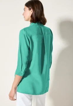 Leinen-Longbluse