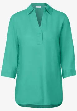Leinen-Longbluse