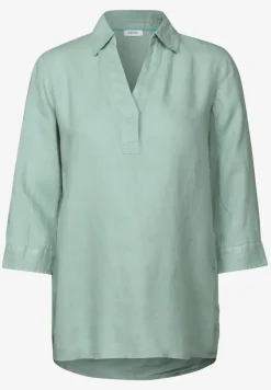 Leinen-Longbluse