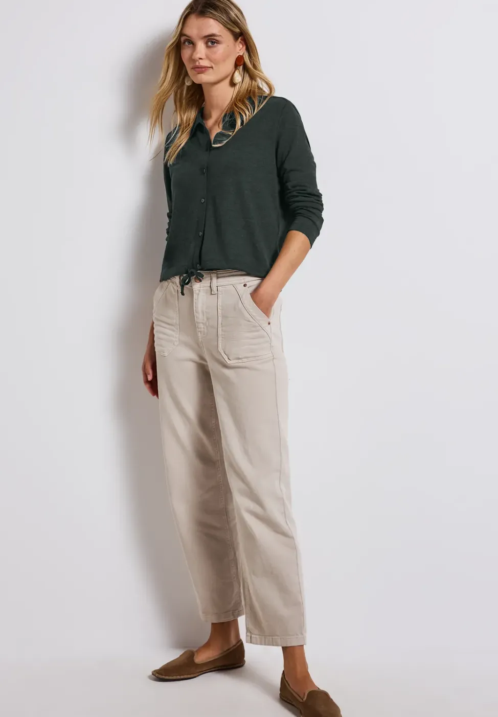 Leinen-Look Jacke