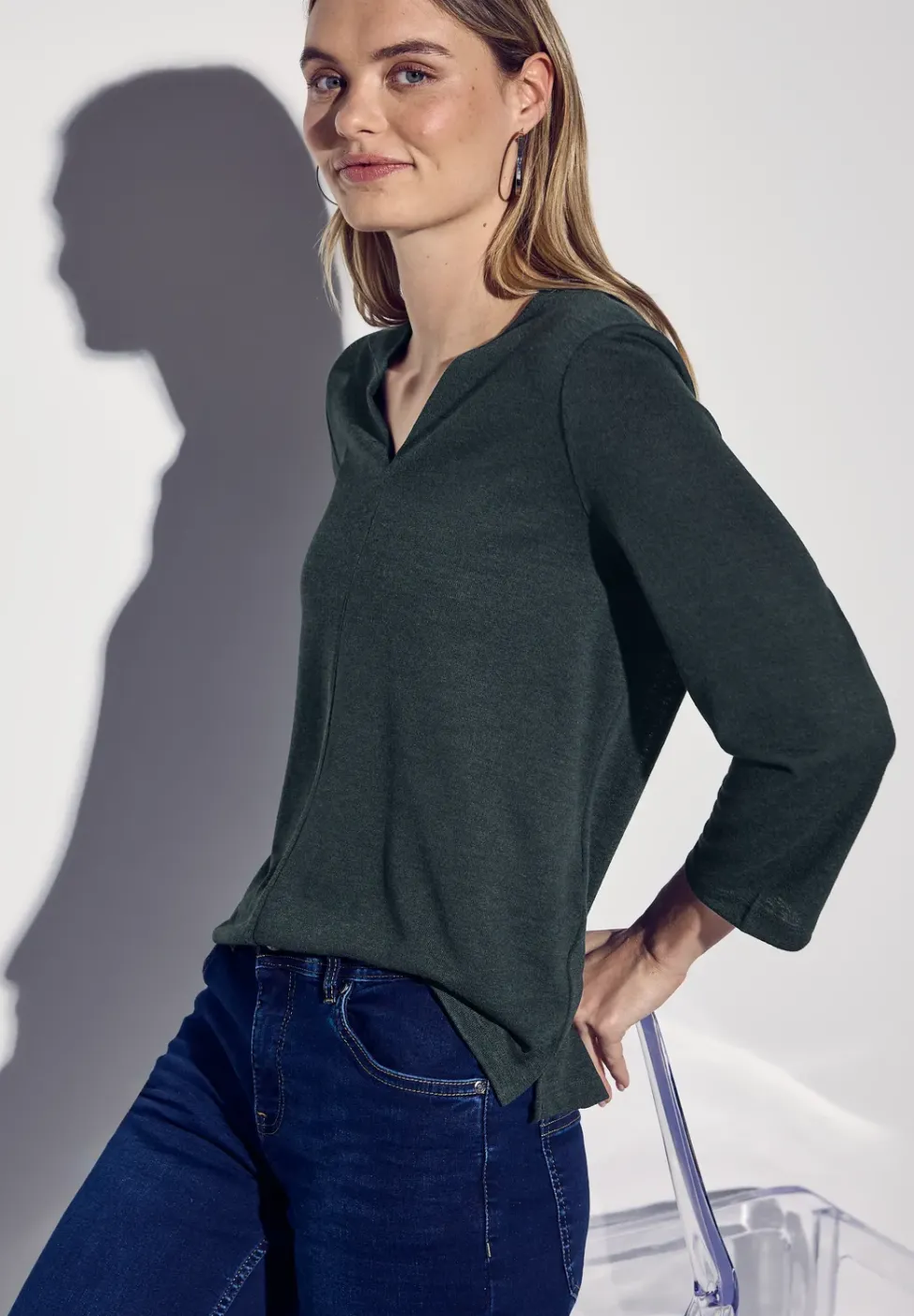 Leinen-Look Shirt