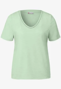 Leinen-Look T-Shirt