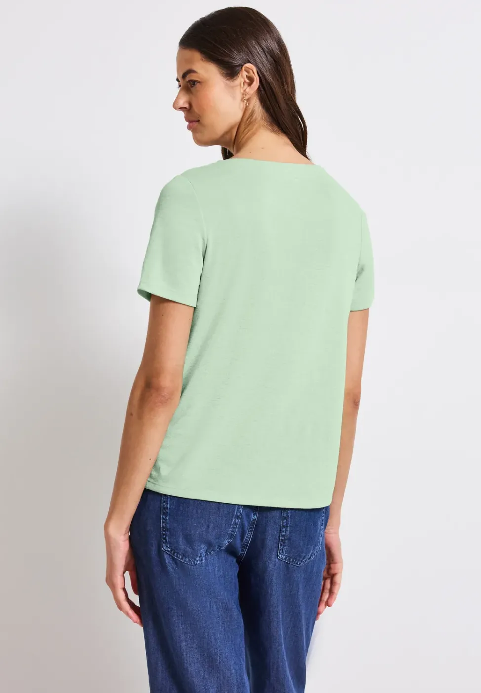 Leinen-Look T-Shirt
