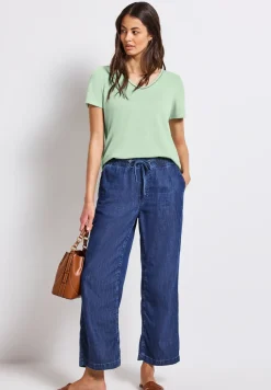 Leinen-Look T-Shirt