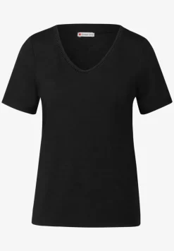 Leinen-Look T-Shirt