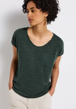 Leinen-Look T-Shirt