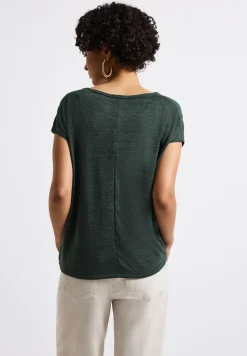 Leinen-Look T-Shirt