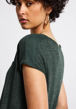 Leinen-Look T-Shirt