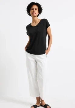 Leinen-Look T-Shirt