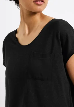Leinen-Look T-Shirt
