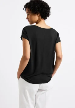Leinen-Look T-Shirt