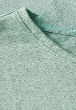 Leinen-Look Glitzer-Shirt