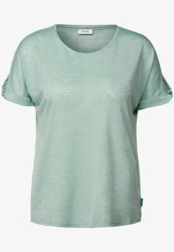 Leinen-Look Glitzer-Shirt
