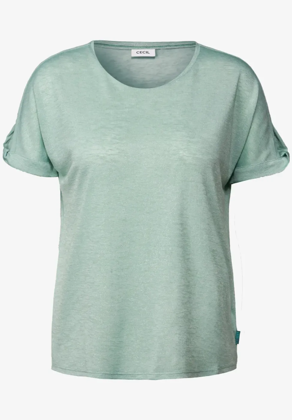 Leinen-Look Glitzer-Shirt