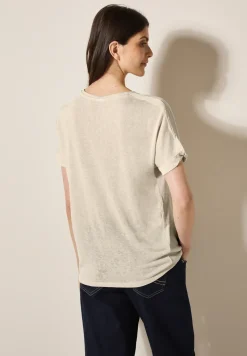 Leinen-Look Glitzer-Shirt