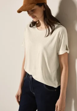 Leinen-Look Glitzer-Shirt