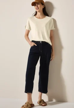 Leinen-Look Glitzer-Shirt