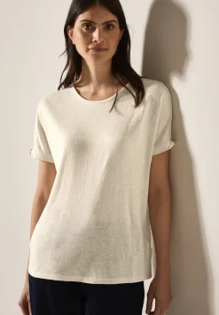 Leinen-Look Glitzer-Shirt