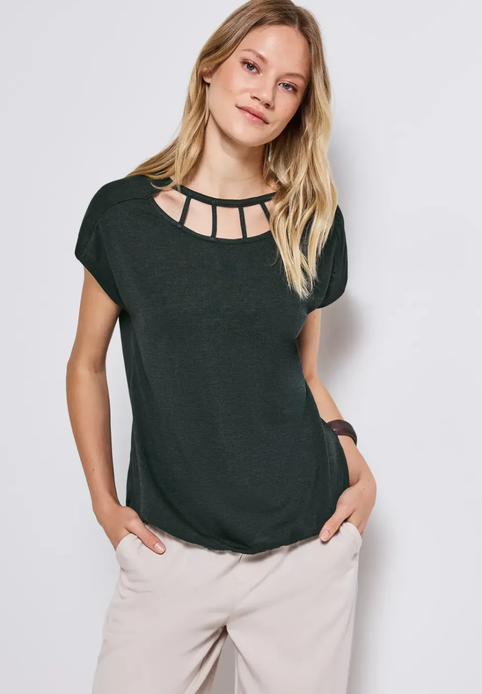 Leinen-Look Shirt