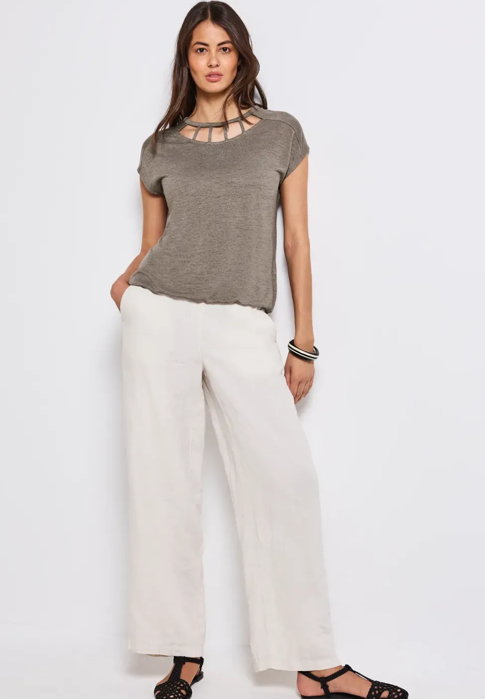 Leinen-Look Shirt