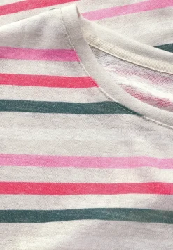 Leinen-Look Streifen-Shirt