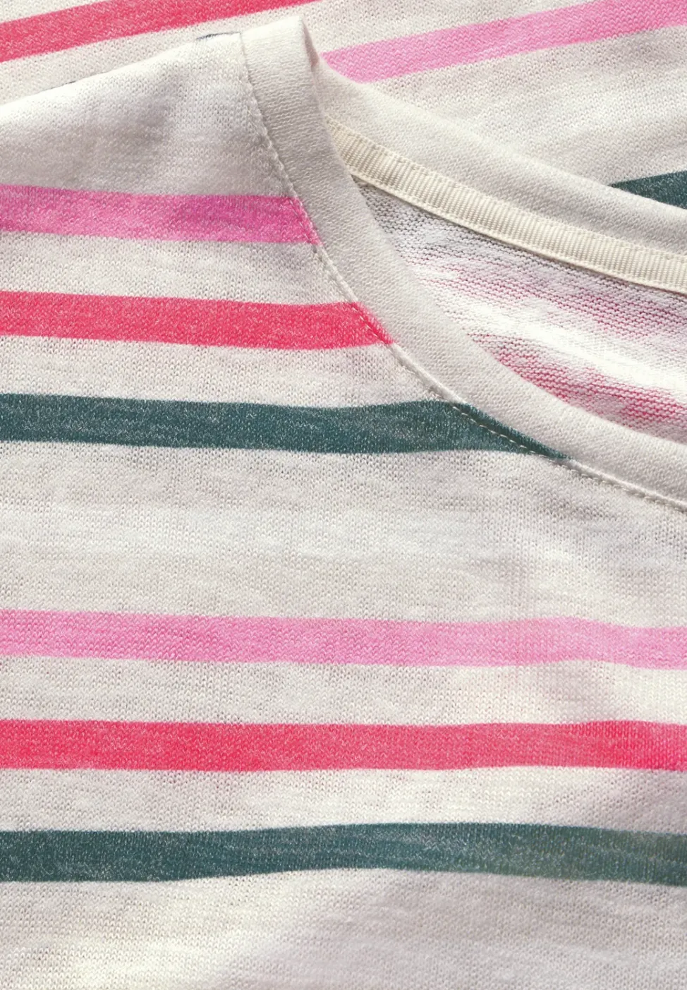 Leinen-Look Streifen-Shirt