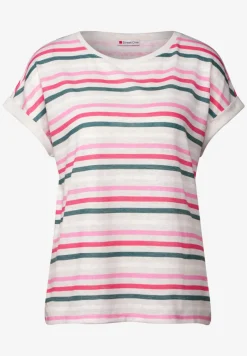 Leinen-Look Streifen-Shirt