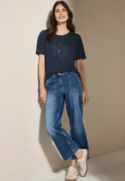 Leinen-Look T-Shirt