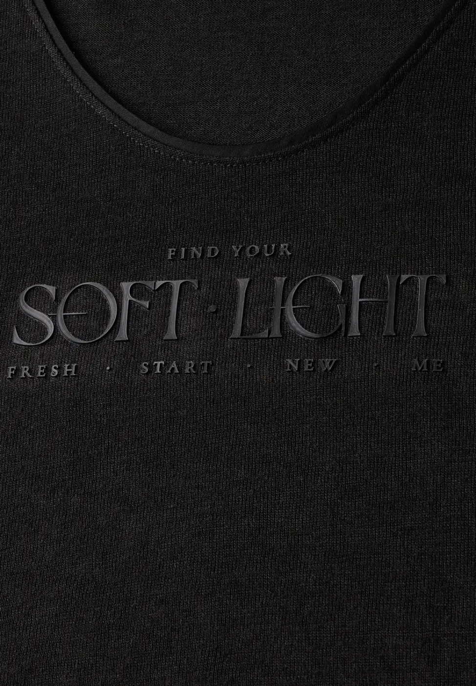 Leinen-Look Wording Shirt