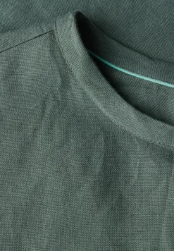 Leinenmix Bluse mit Knoten