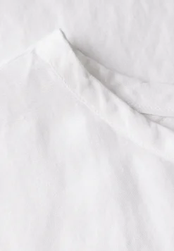 Leinenmix Bluse mit Knoten