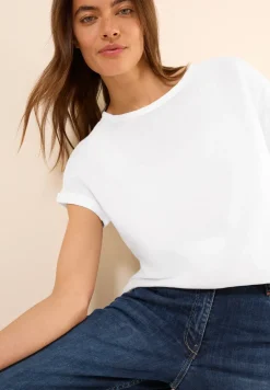 Leinenmix Bluse mit Knoten