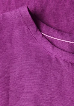 Leinenmix Bluse mit Knoten