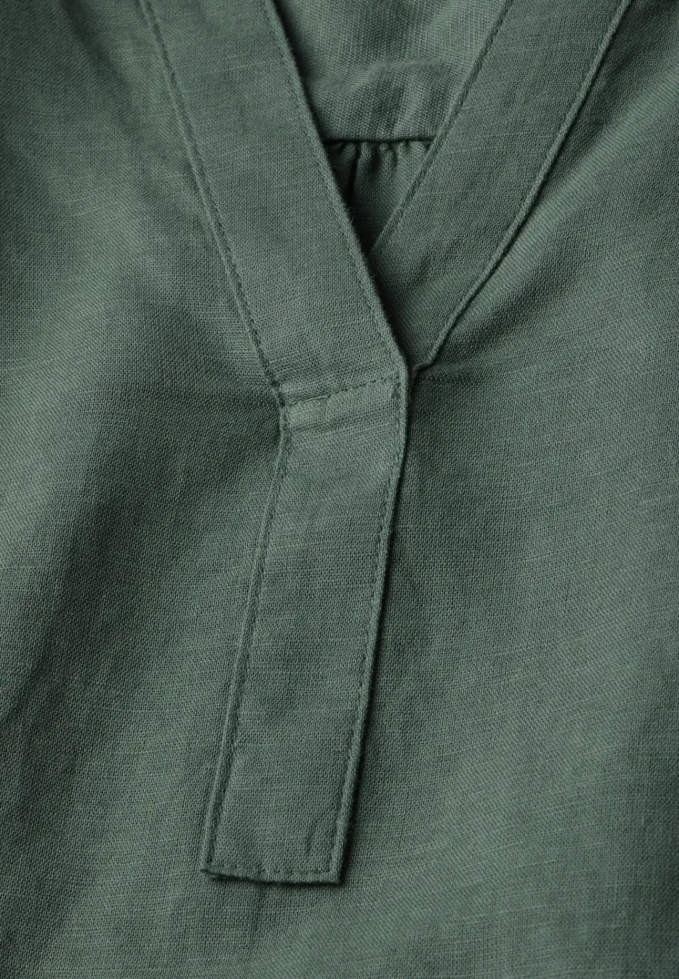 Leinenmix-Bluse in Unifarbe