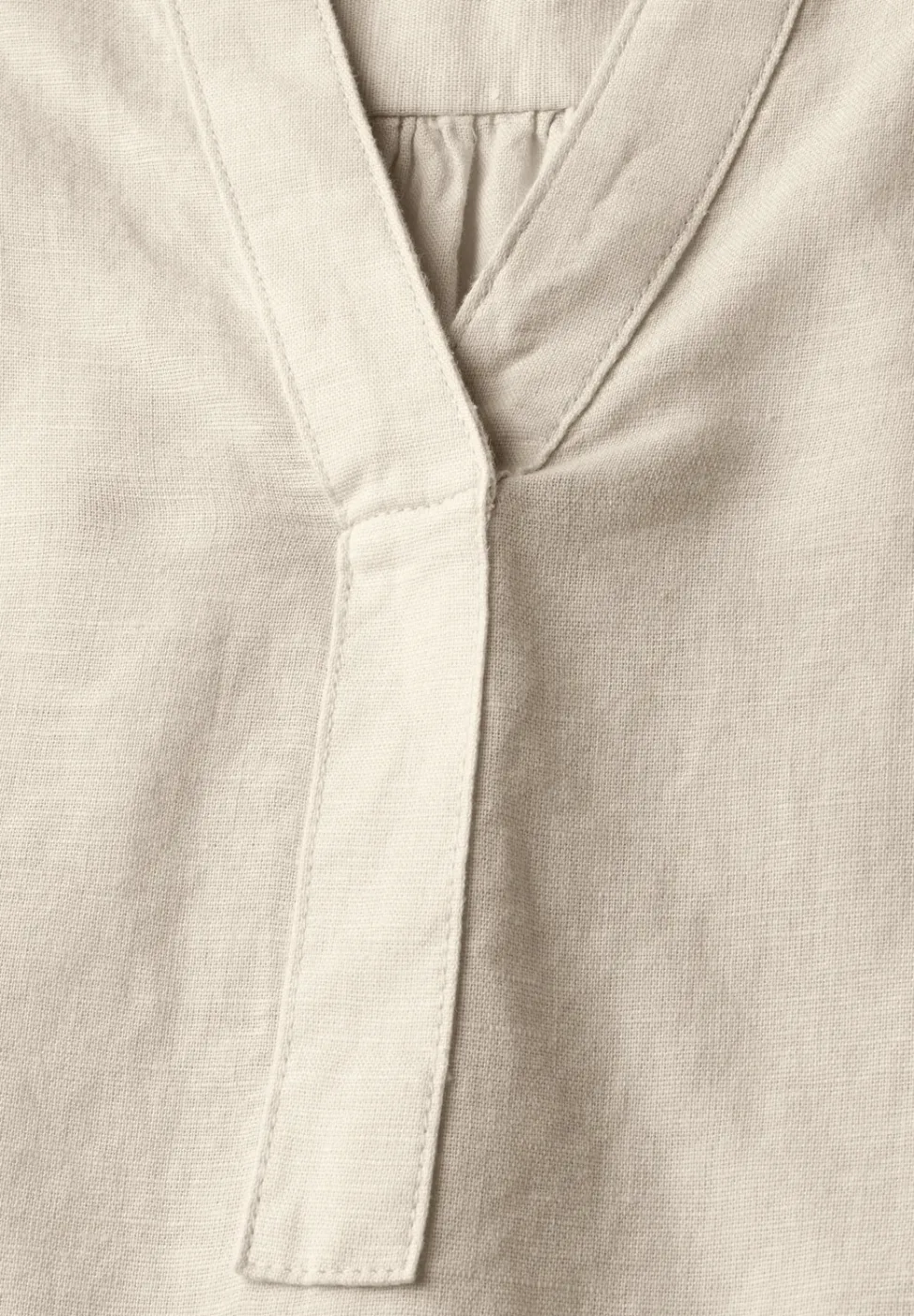 Leinenmix-Bluse in Unifarbe